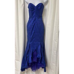 Vintage Jessica McClintock Strapless Dress Prom Gown Mermaid Y2K 90s Tulle Bows